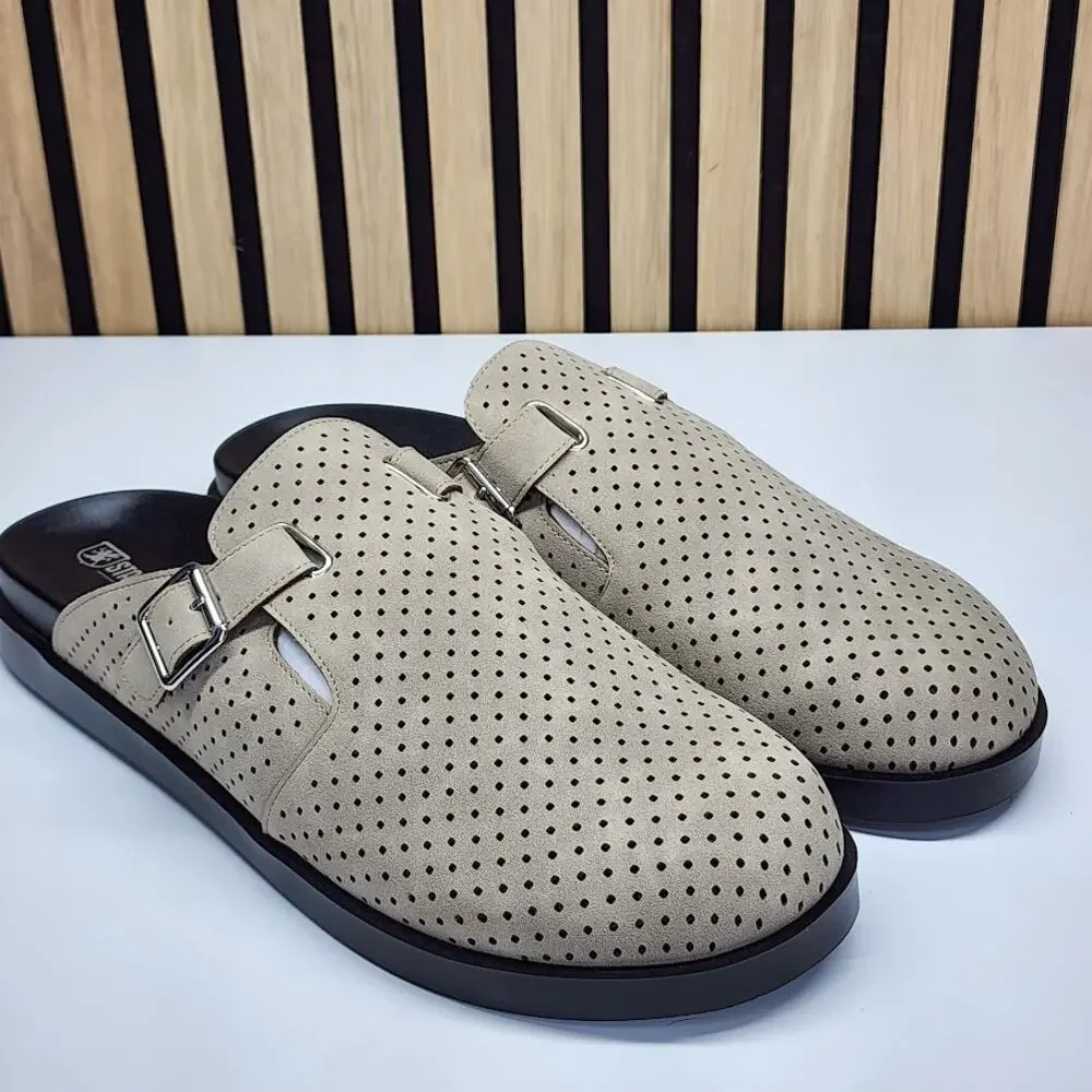 NEW - Stacy Adams Men’s Tan Buckle Slides Casual Slip On Mule Shoes - Size 13 M - Picture 1 of 4